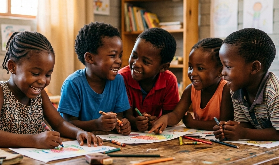 Wilben Foundation team and children